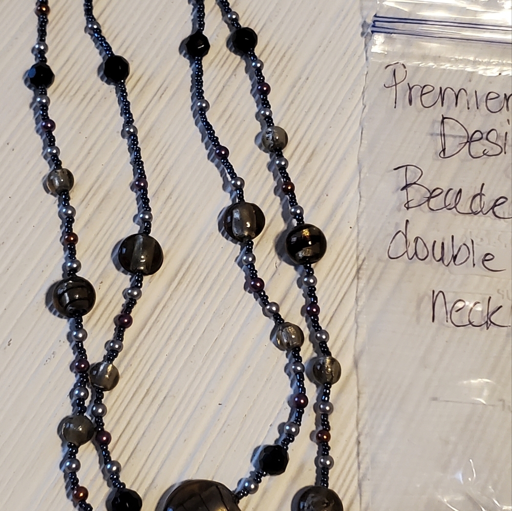 Premier Designs double strand beaded necklace